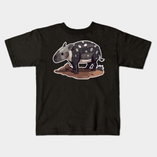 Cute Mountain Tapir Illustration - Adorable Animal Art Kids T-Shirt